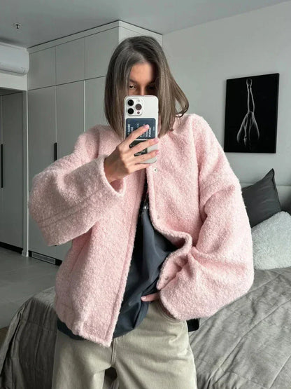 Veste Femme Hiver Chic à Manches Longues et Doublée - PanierRoyale