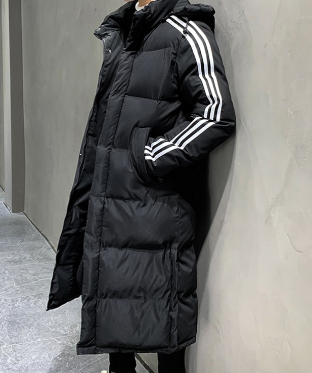 Manteau Hiver Homme Noir avec Capuchon et Doublure Chaude - PanierRoyale