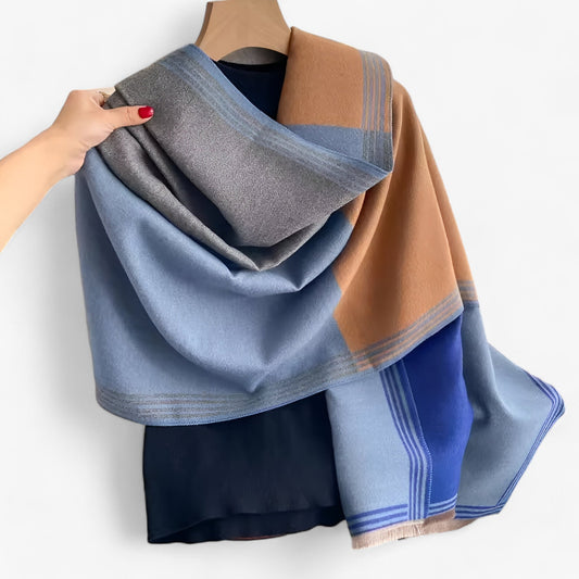 Écharpe Femme Grande Taille Motif Géométrique Élégante - PanierRoyale