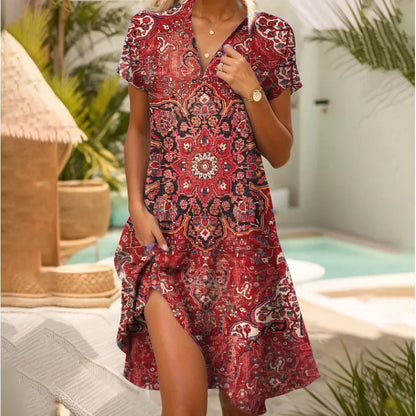 Robe Été Fleurs Colorées et Légère