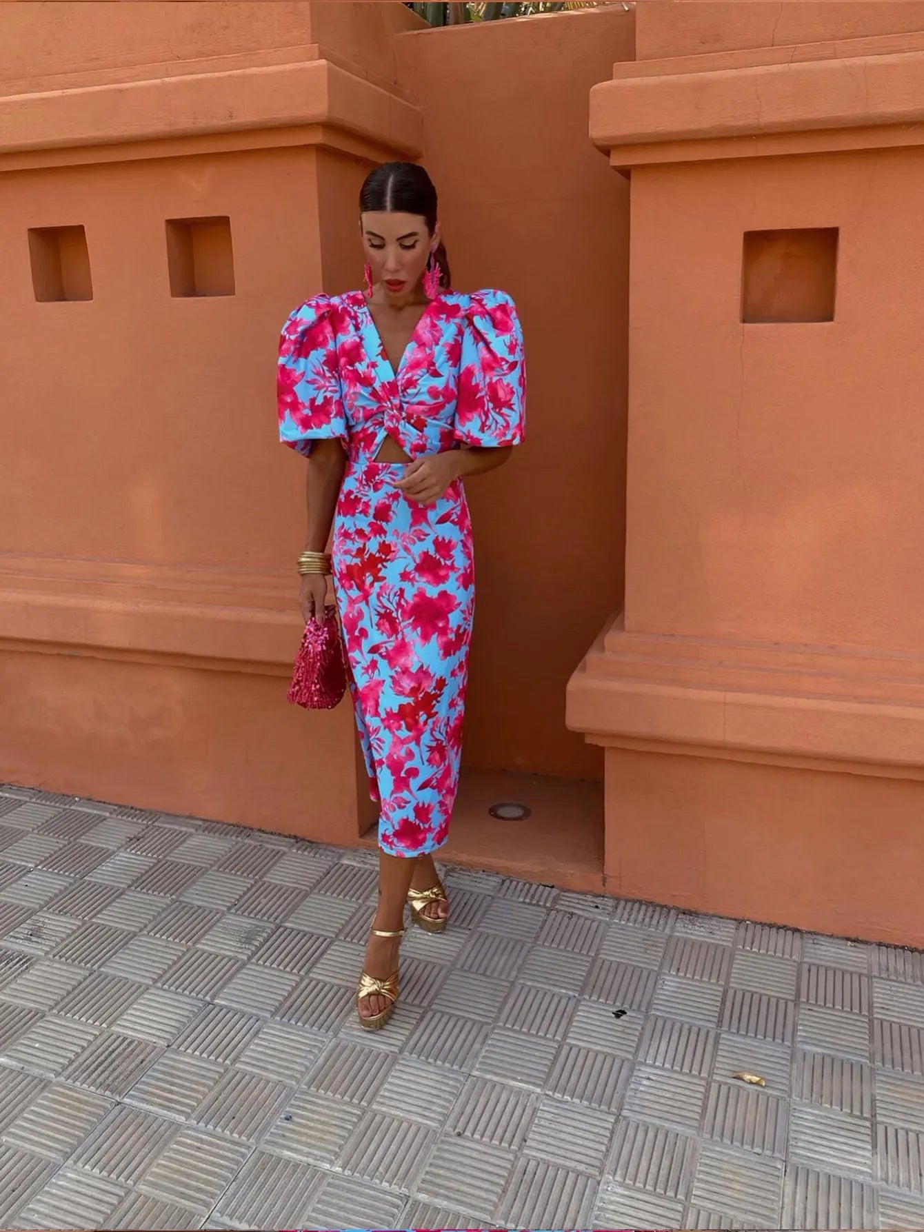 Robe Longue Fleuri pour Femme Élégante