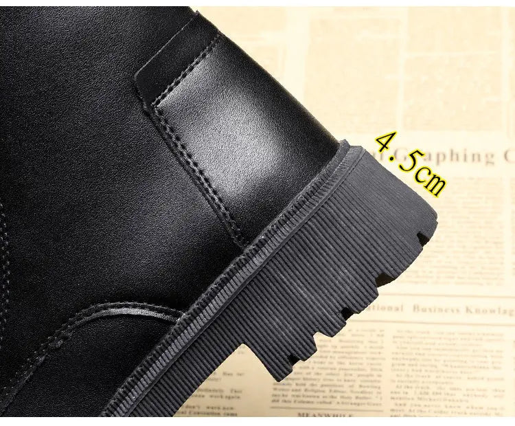 Winterstiefel aus schwarzem Leder - Delphine Zendoo.de