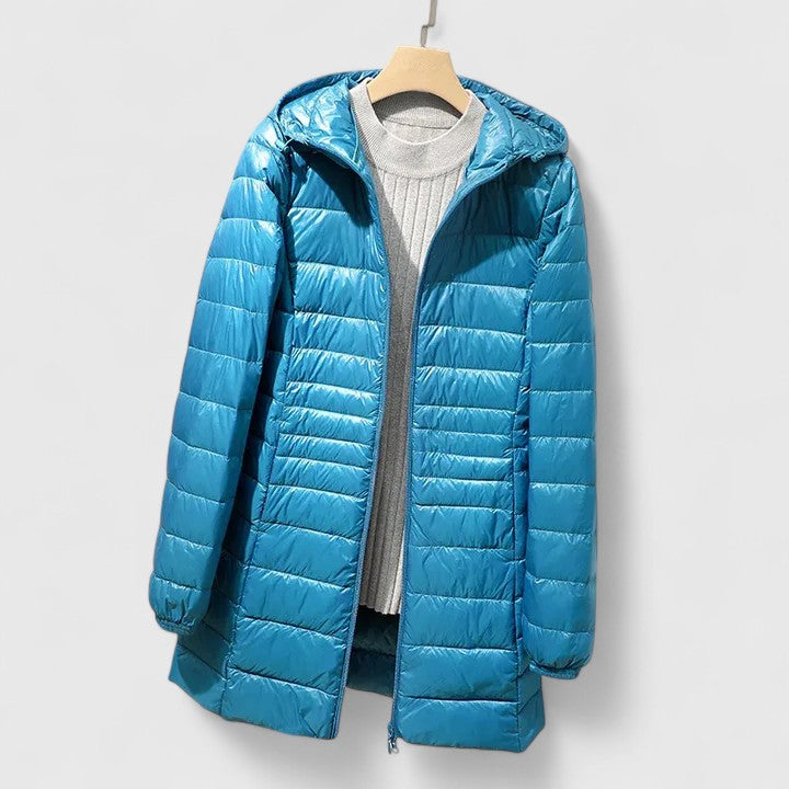 Manteau Hiver Femme Doublé et Chauffant à Fermeture Éclair
