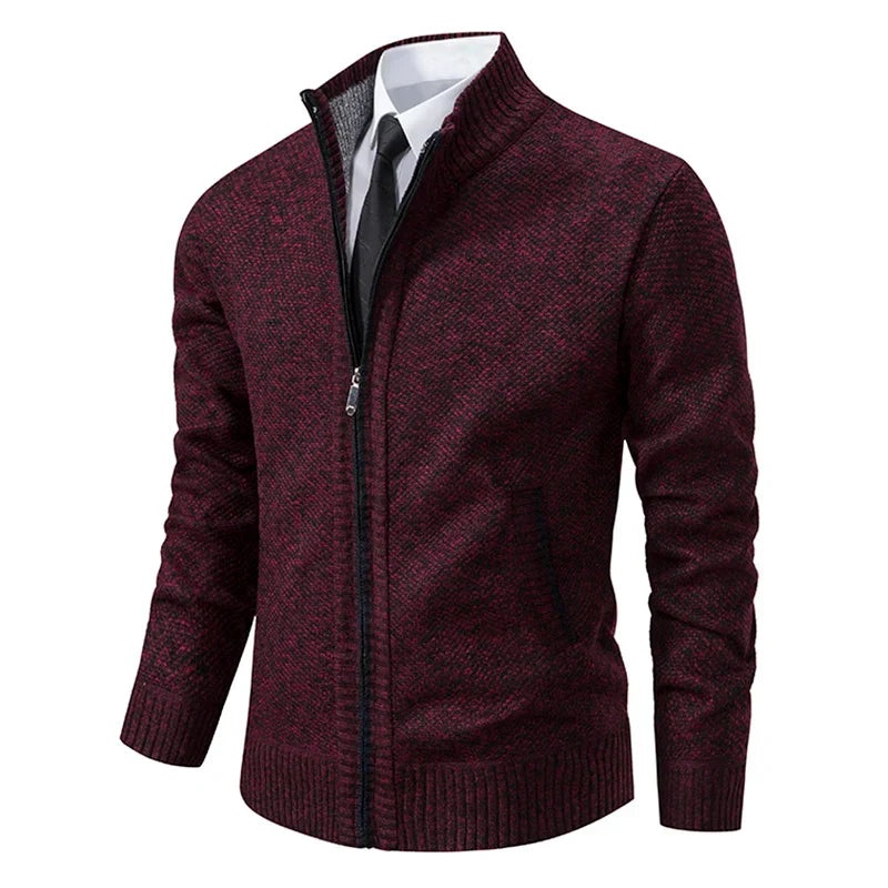 Cardigan en Maille Zippé pour Homme