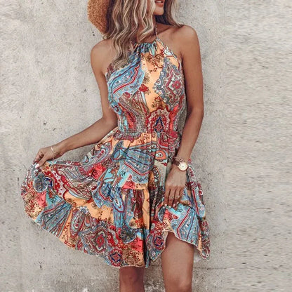 Robe Été Légère à Imprimé Floral pour Femme
