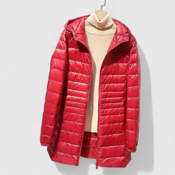 Manteau Hiver Femme Doublé et Chauffant à Fermeture Éclair