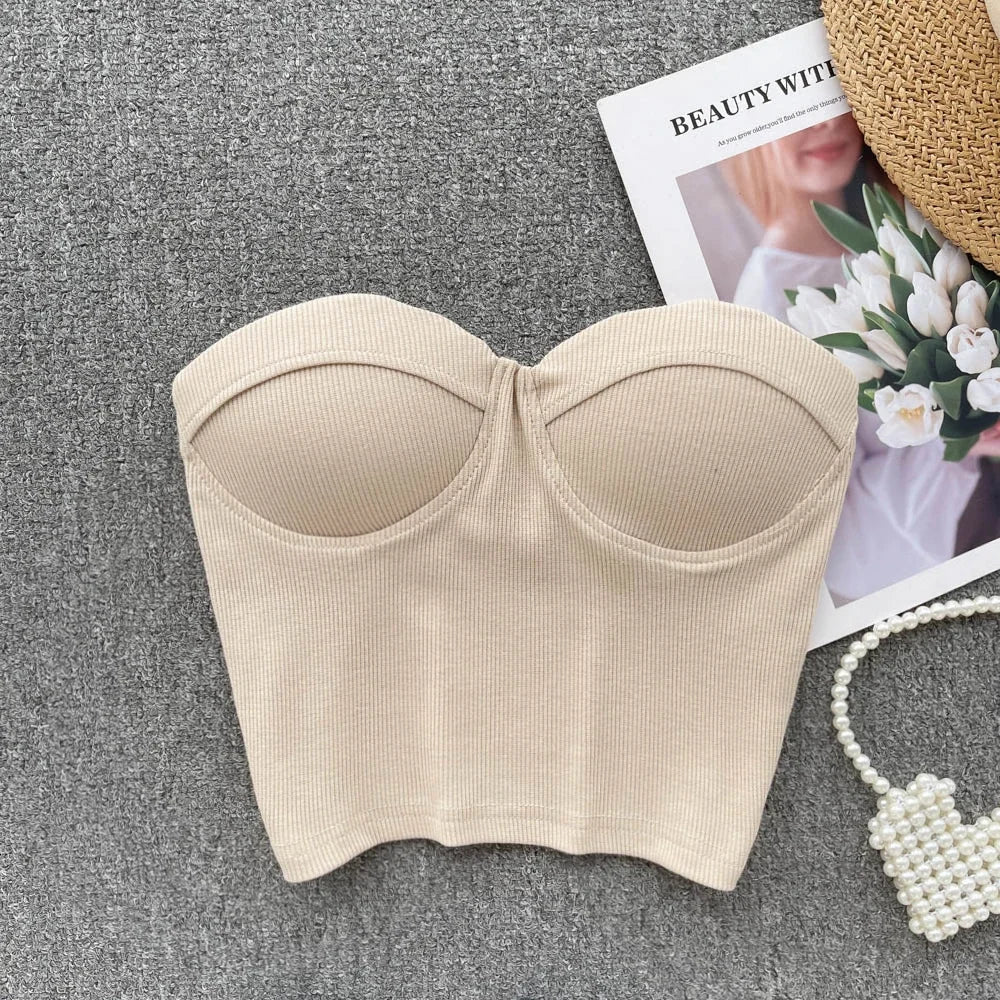 Bustier Top Push-up Corsage Féminin pour Femme