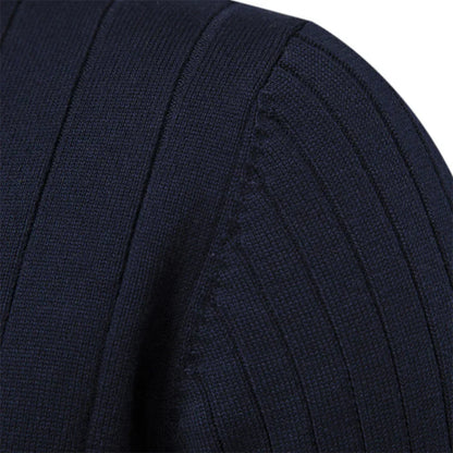 Pull Col Demi-Haut Zippé Tricot Chaud Coupe Moderne