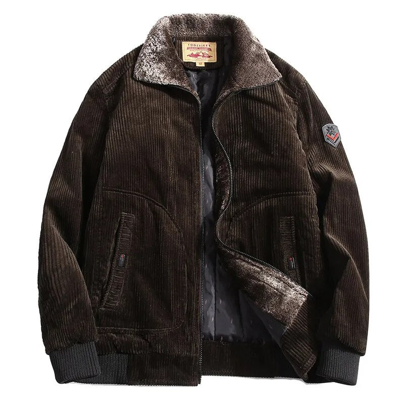 Veste En Velours Hiver Chic avec Poches Réversible