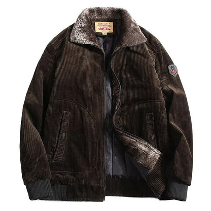 Veste En Velours Hiver Chic avec Poches Réversible