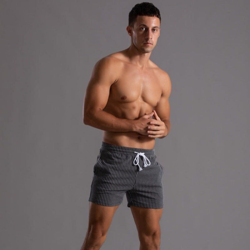 Shorts rayés homme confortable et léger