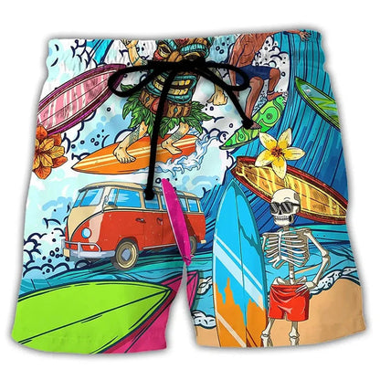 Short de bain homme imprimé couleur et ludique