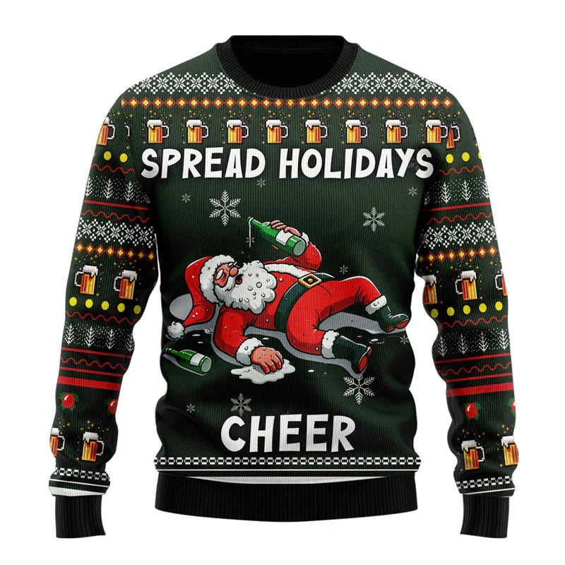 Pull de Noël Homme Drôle et Amusant pour Fête