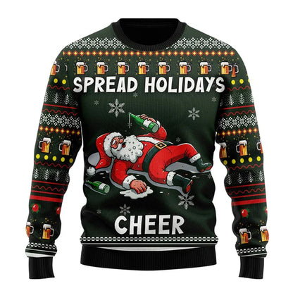 Pull de Noël Homme Drôle et Amusant pour Fête