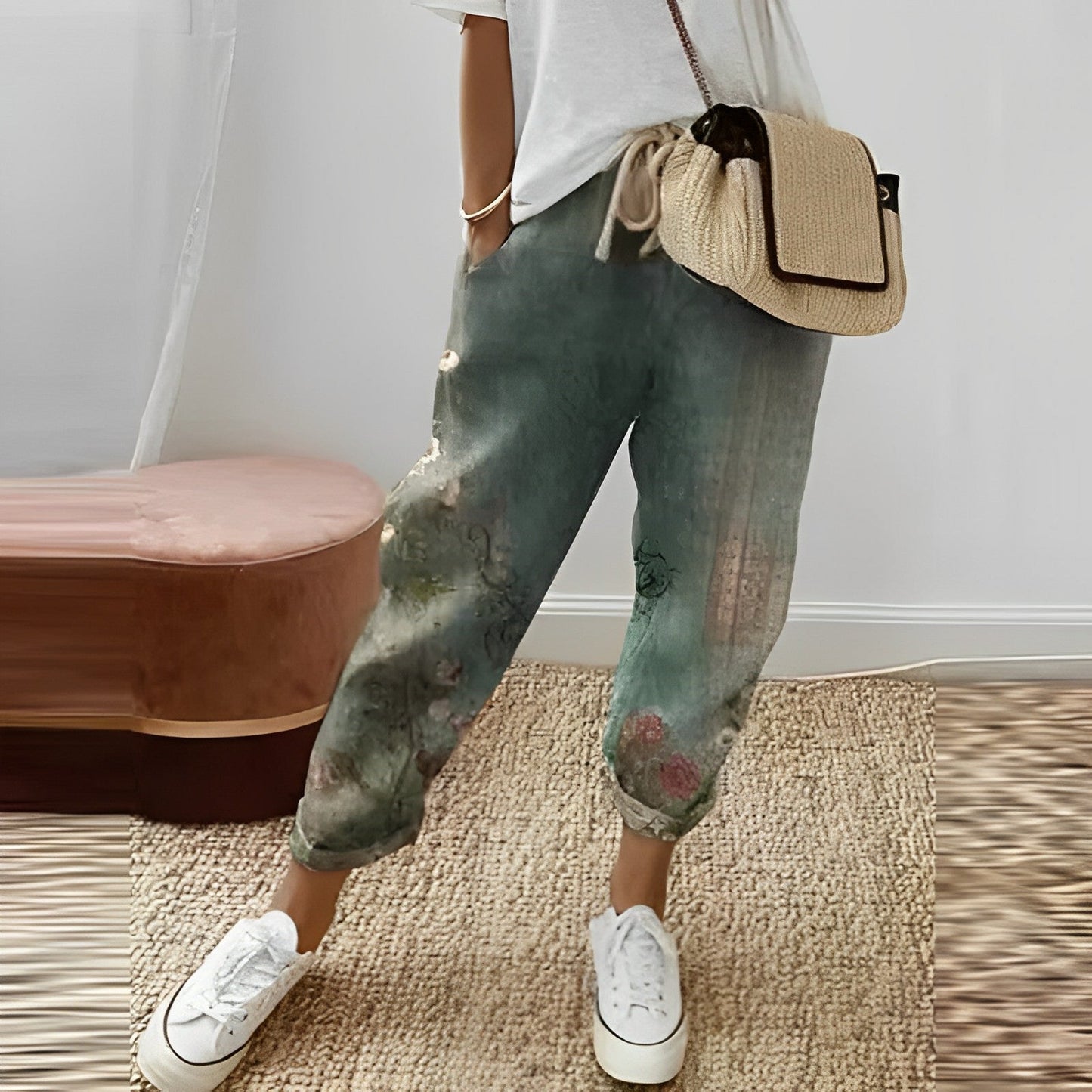 Pantalon Femme Taille Slim Élégant pour Travail
