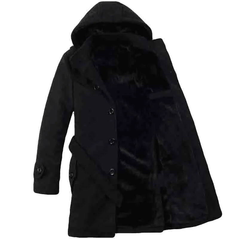 Veste Imperméable Homme avec Capuche et Ceinture Adjustable