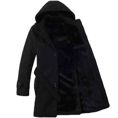 Veste Imperméable Homme avec Capuche et Ceinture Adjustable