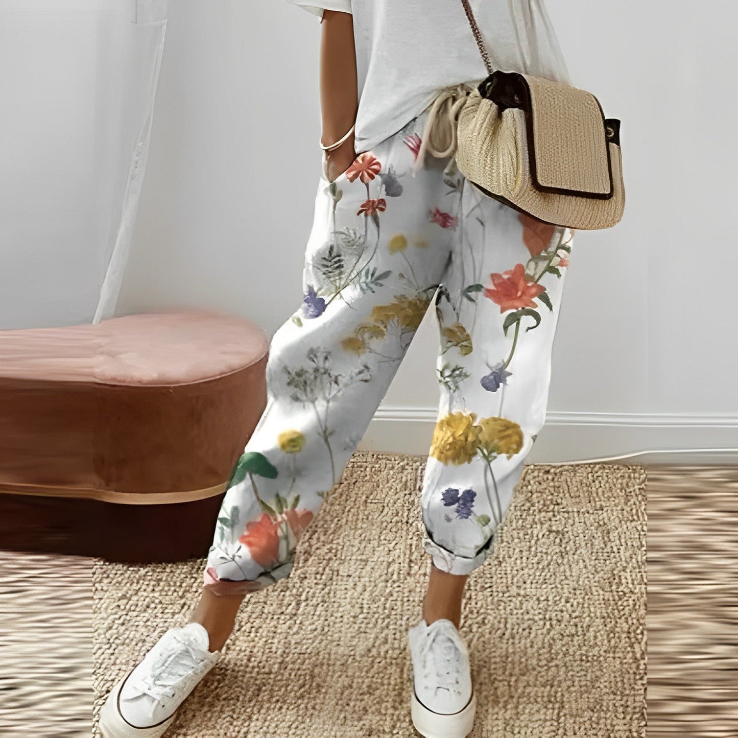 Pantalon Femme Taille Slim Élégant pour Travail