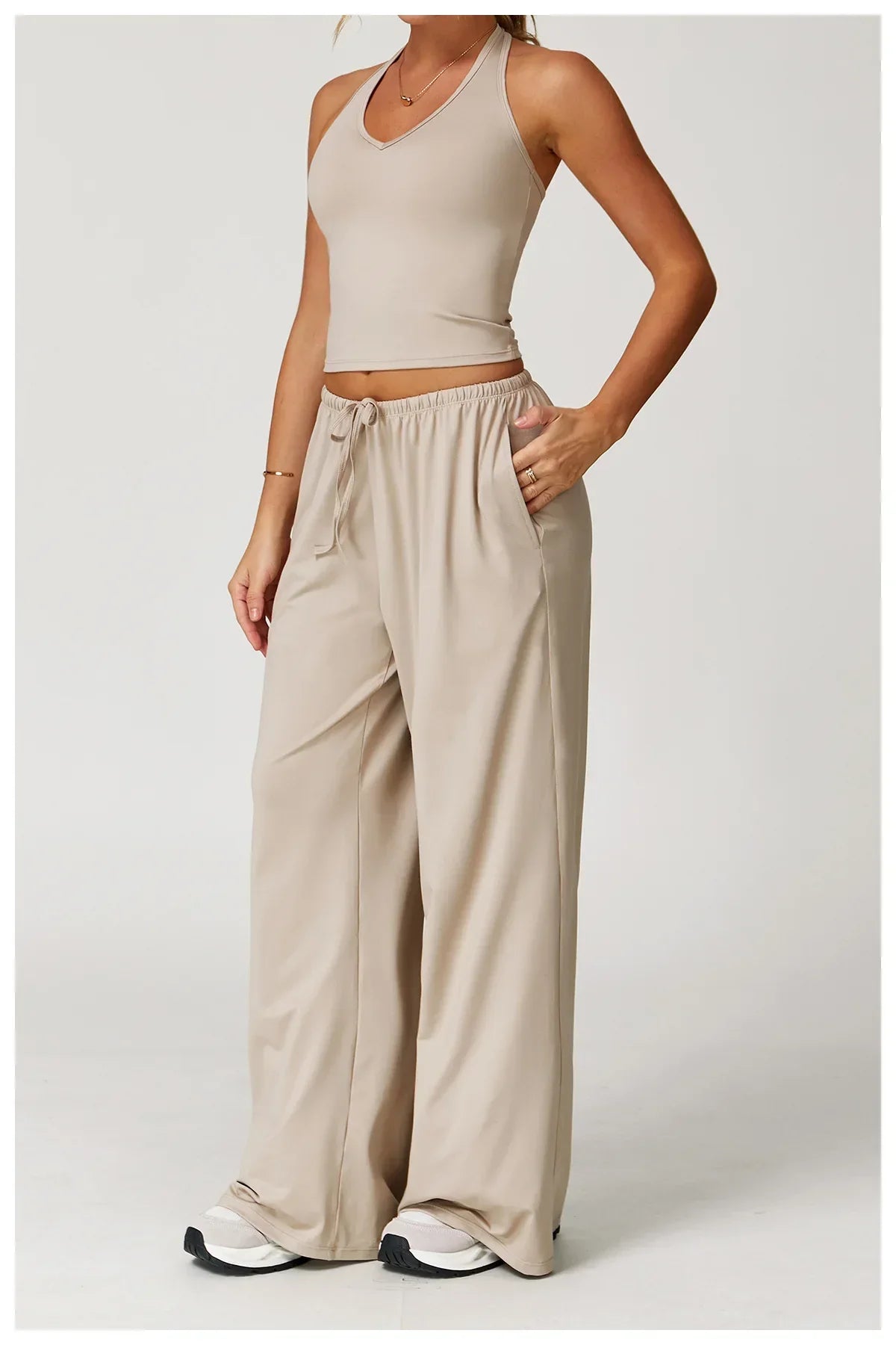 Ensemble Lounge Femme Décontracté Crop Top