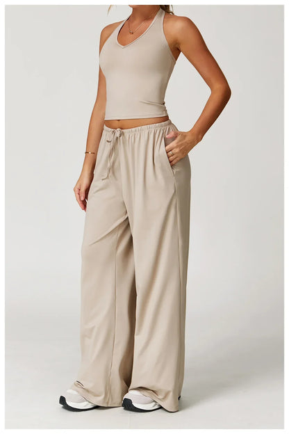 Ensemble Lounge Femme Décontracté Crop Top