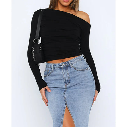 Top femme manches longues twisté chic et tendance