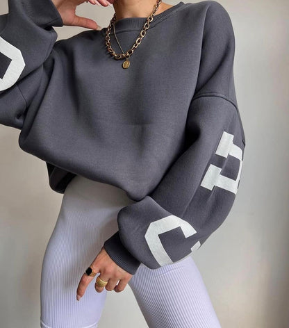 Sweat à Capuche Féminin Oversize Col Rond