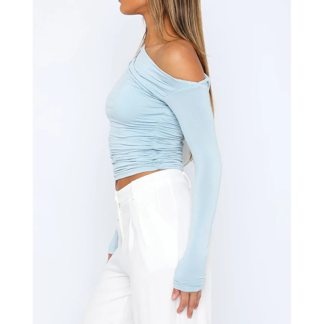 Top femme manches longues twisté chic et tendance