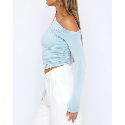Top femme manches longues twisté chic et tendance