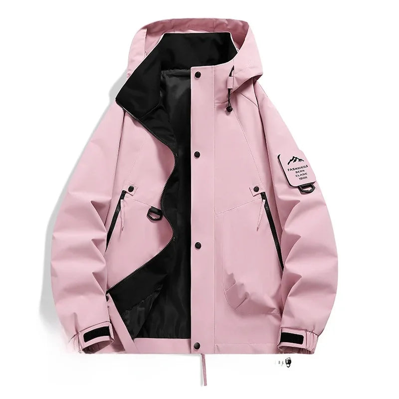Parka Homme Capacité Compartiments avec Capuche et Fermeture Éclair