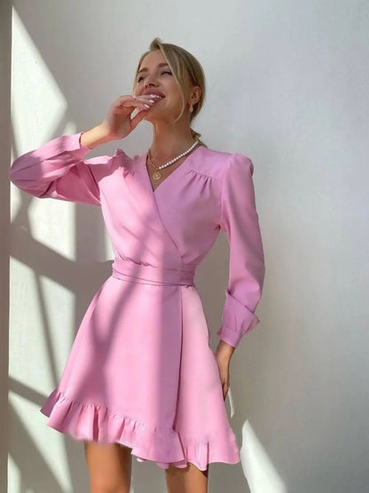 Robe Femme Élégante Manches Longues pour Soirée