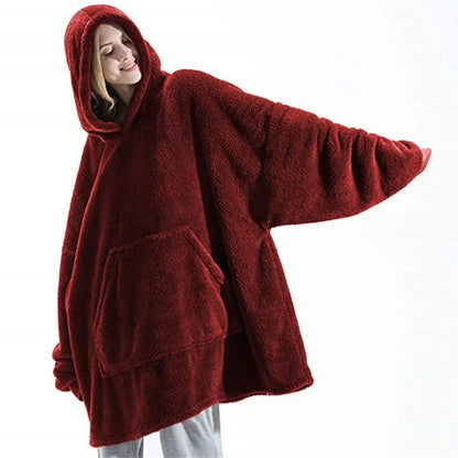 Pull Capuche Oversize avec Poches pour Hiver