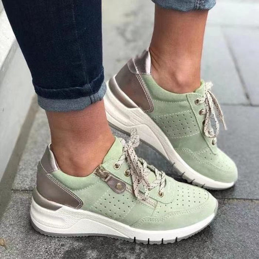 Chaussures de sport femme ronde à lacets confortables - BerlinGlamour