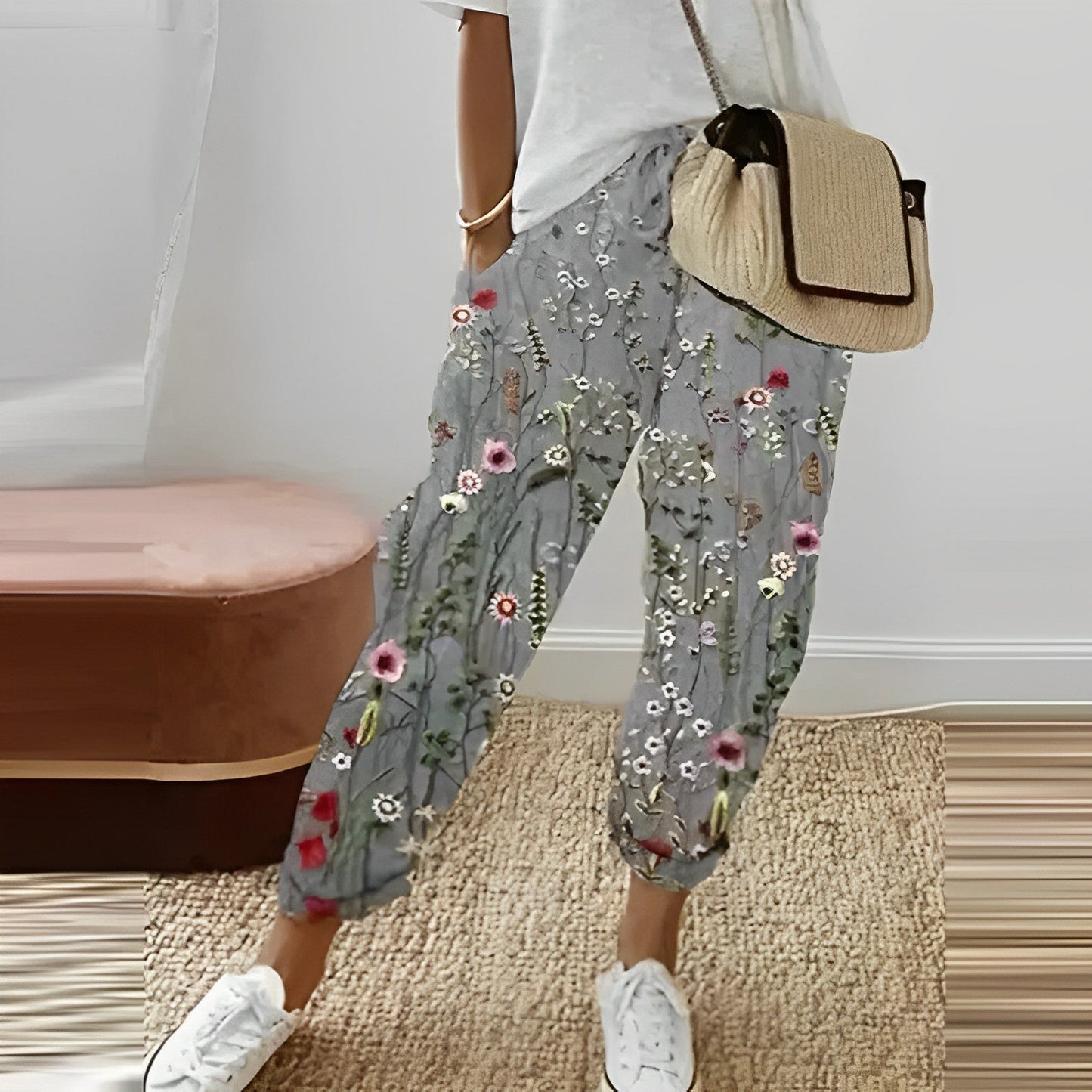 Pantalon Femme Taille Slim Élégant pour Travail