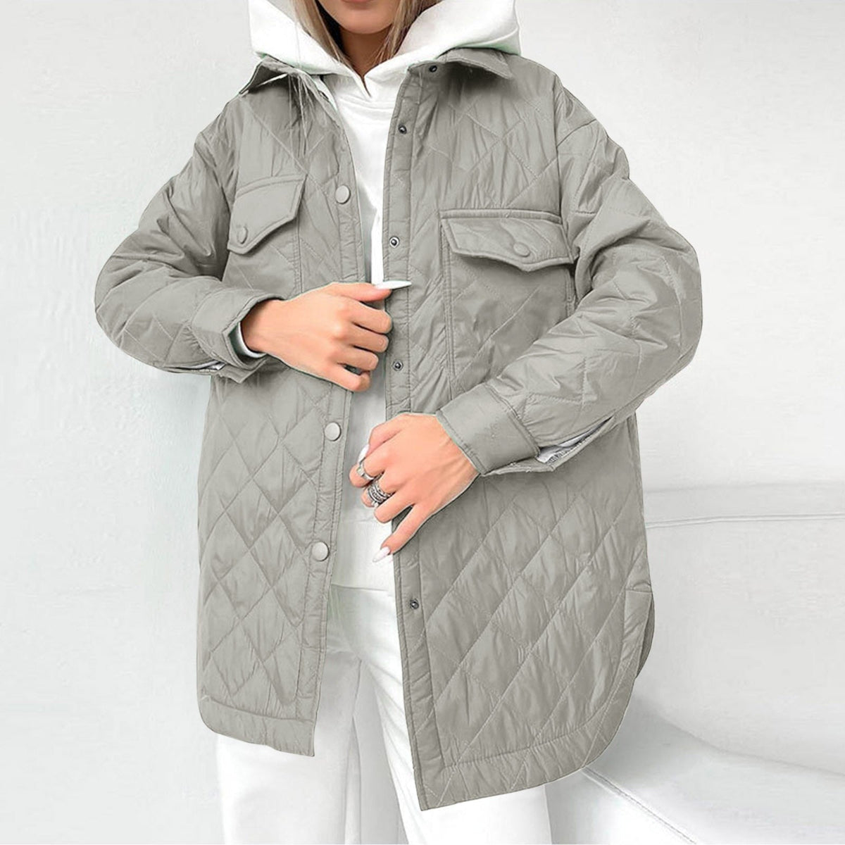 Veste Hiver Éclairée et Chaude avec Fermeture Éclair