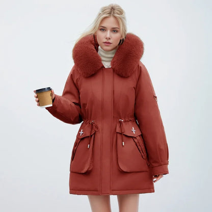 Veste Femelle Hiver Warme et Confortable avec Poches