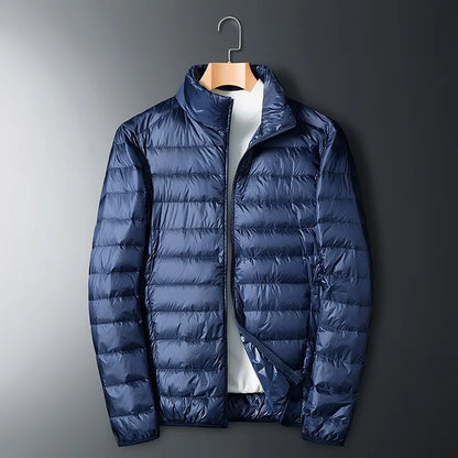 Doudoune Homme Légère Thermique Col Montant Zippée