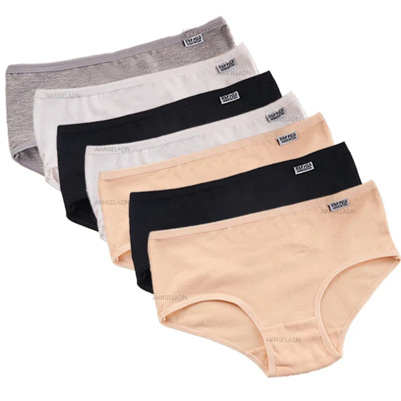 Lot de culottes Femme Coton Extensible Taille Moyenne Coupe