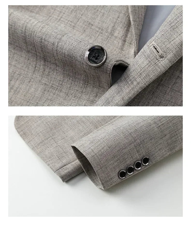 Blazer Homme Élégant Bleu Marine ou Gris