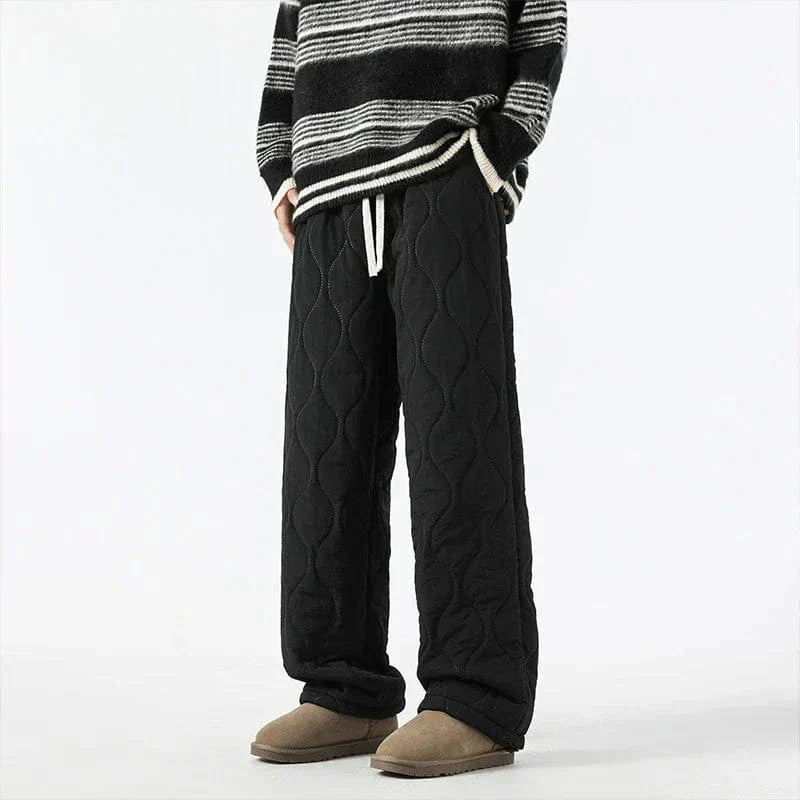 Pantalon Hiver Chaud Homme – Pantalon Polaire Élégant avec Ceinture Élastique et Coupe Dégagée