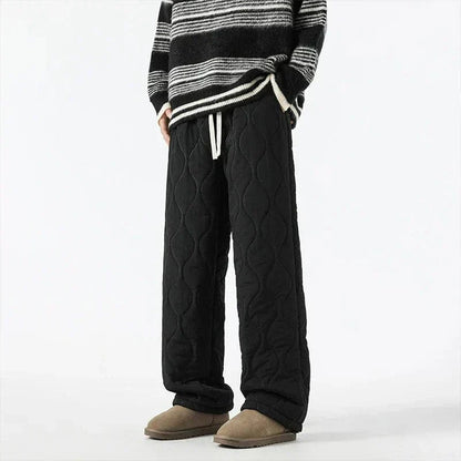 Pantalon Hiver Chaud Homme – Pantalon Polaire Élégant avec Ceinture Élastique et Coupe Dégagée