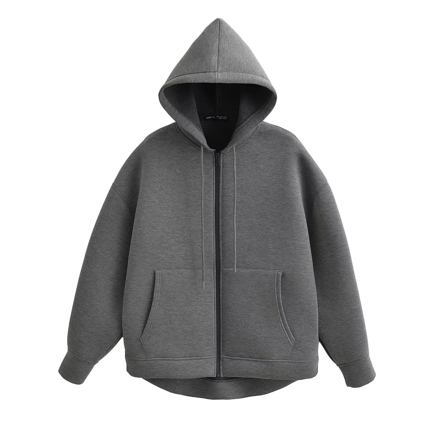 Blouson femme décontracté à capuche et fermeture éclair