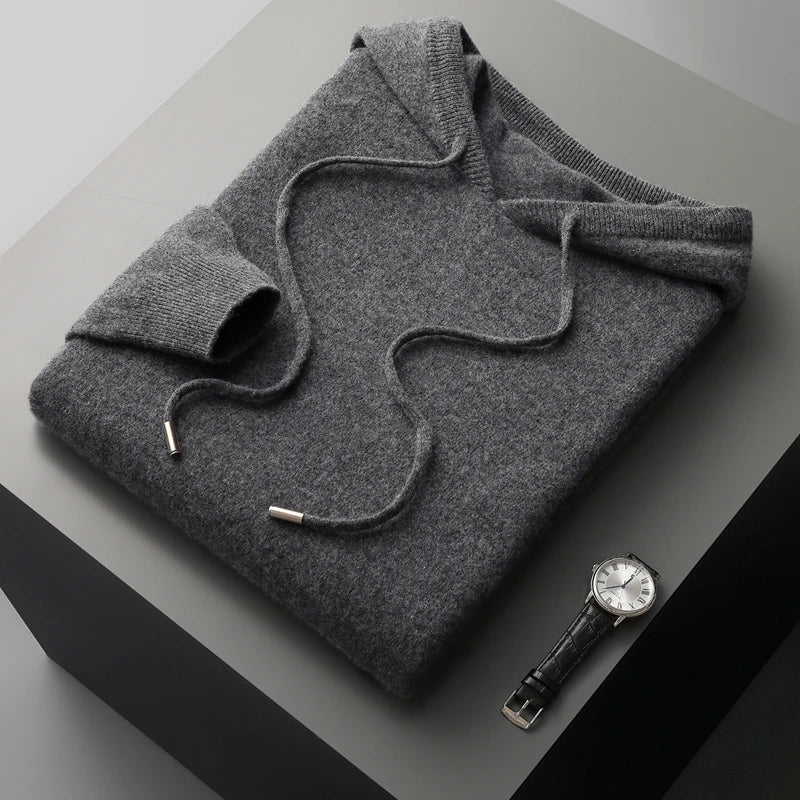 Sweat à capuche homme longues manches molletonné hiver