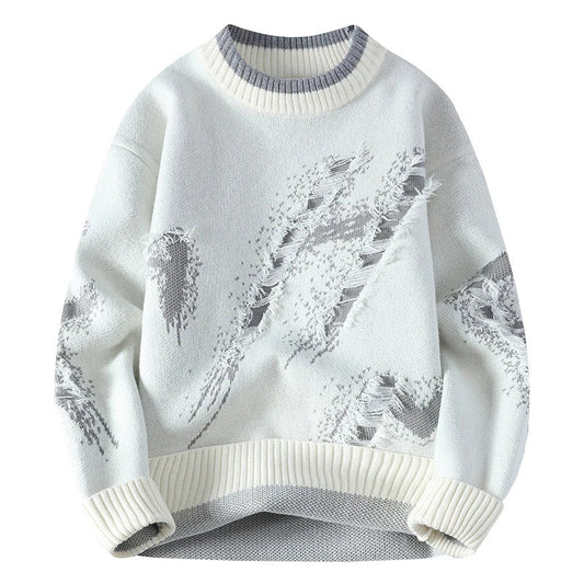Pull Homme Décontracté effet Usé Moderne - BerlinGlamour