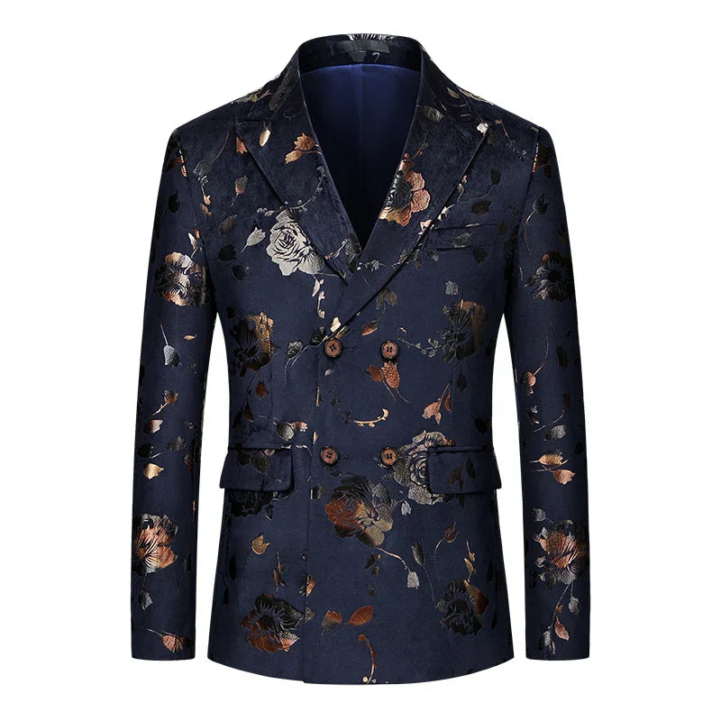 Blazer Homme Élégant Fleuri pour Mariage - BerlinGlamour