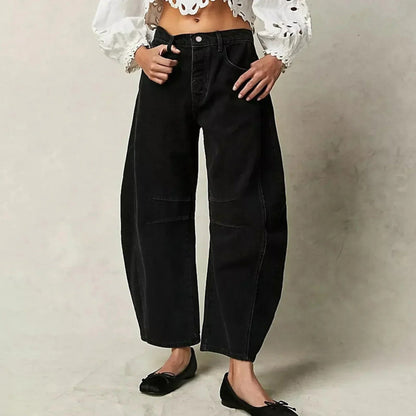 Pantalon Femme Décontracté Jeans Élargi