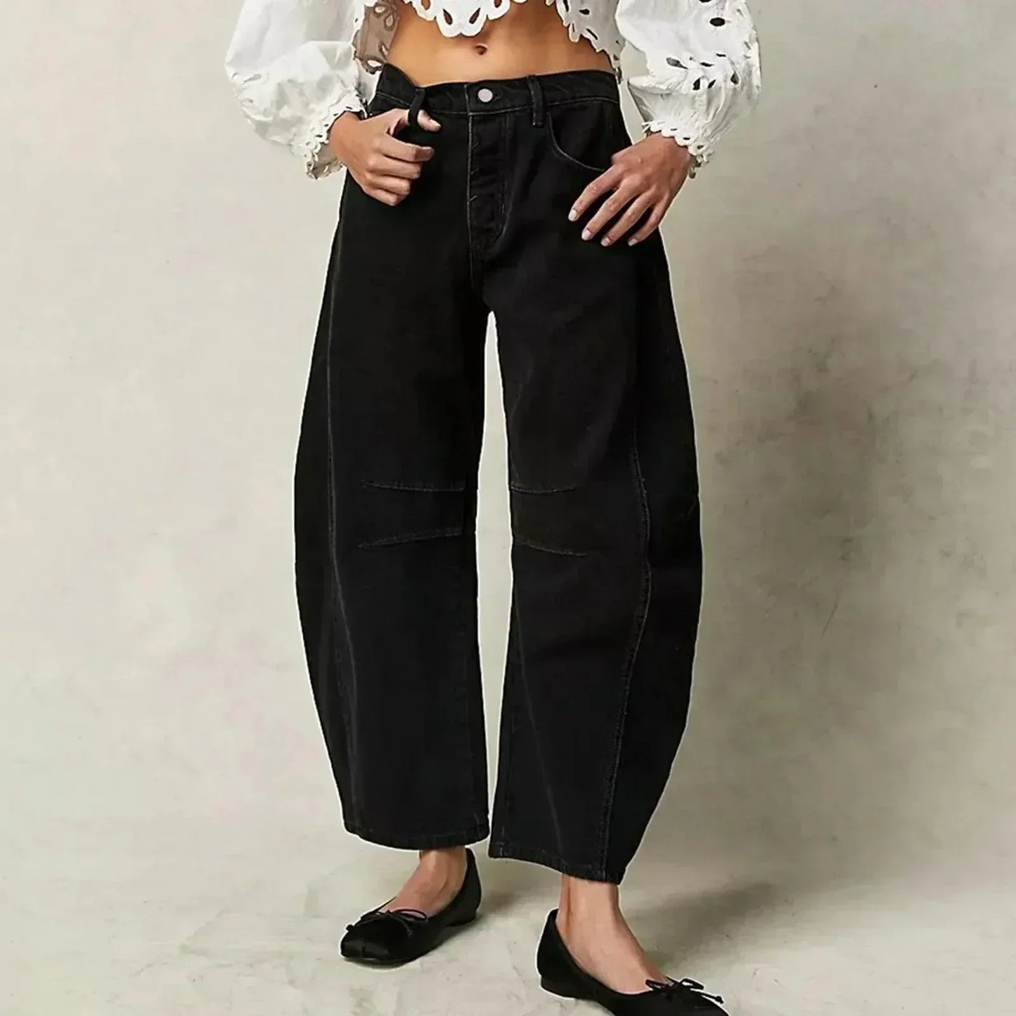 Jeans Femme Taille Haute Décontractée