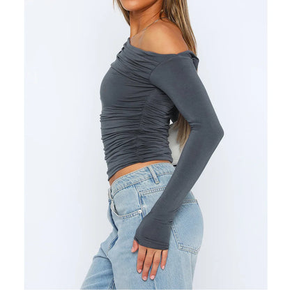 Top femme manches longues twisté chic et tendance
