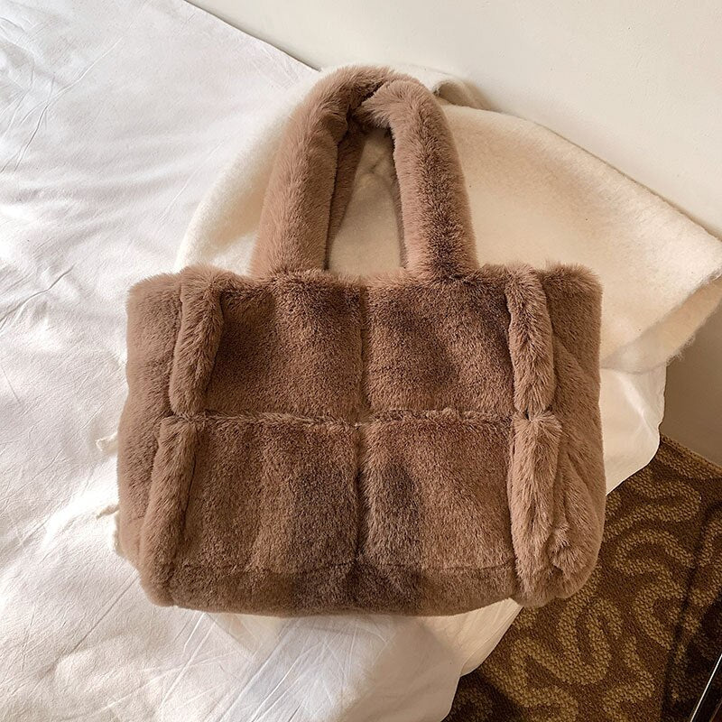 Sac Épaule Luxe Simili Fourrure