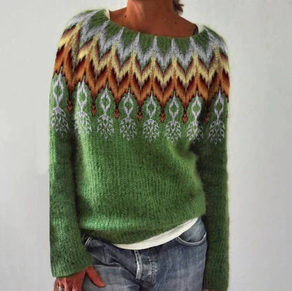 Pull Femme Hiver Noël Motif Nordique - BerlinGlamour