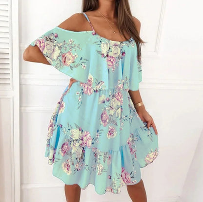 Robe Été Florale Décolleté Féminin